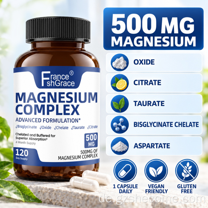 Shecome Magnesium Complex Kapseln unterstützen den Muskelschlaf